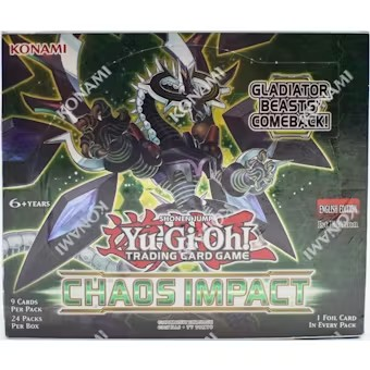Yu-Gi-Oh! Chaos Impact Booster Box, UK trading card sealed product.