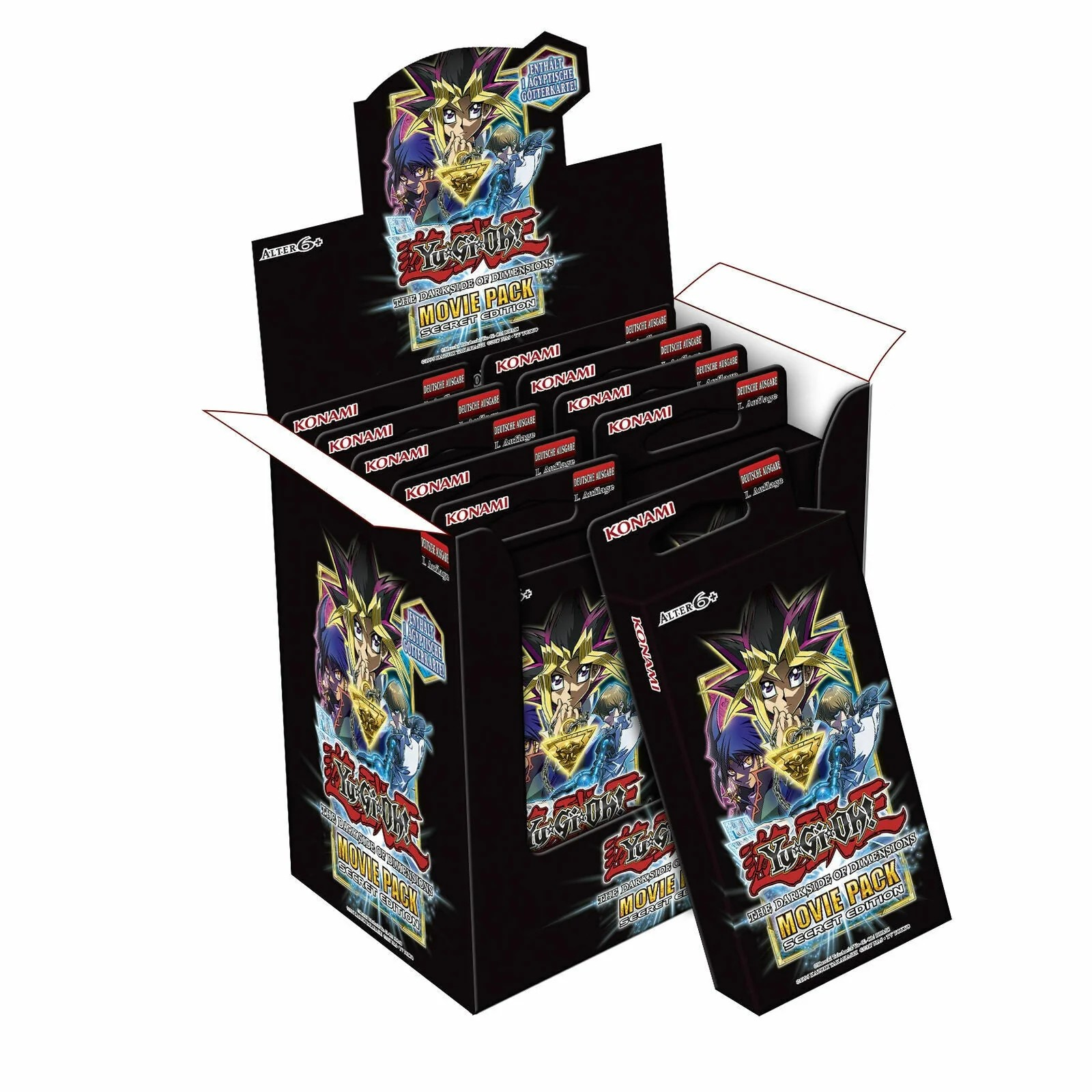 Yu-Gi-Oh! The Dark Side of Dimensions Movie Pack Secret Edition Display Box, UK trading card sealed product.