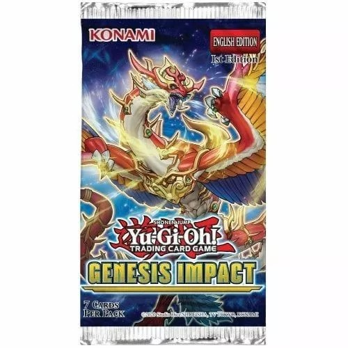 Yu-Gi-Oh! Genesis Impact Booster Pack, UK trading card sealed product.