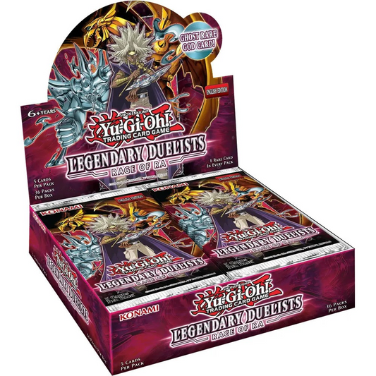 Yu-Gi-Oh! Legendary Duelists: Rage of Ra Booster Box, UK trading card sealed product.