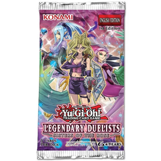 Yu-Gi-Oh! Legendary Duelists: Sisters of the Rose Booster Pack, UK trading card sealed product.