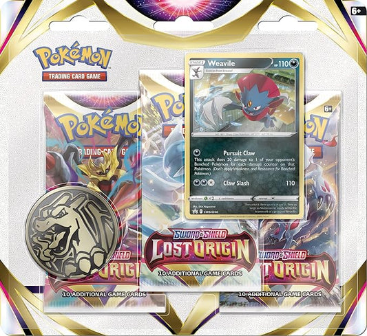 Pokémon TCG: Sword & Shield – Lost Origin Triple Pack (3 Boosters & Promo Card)