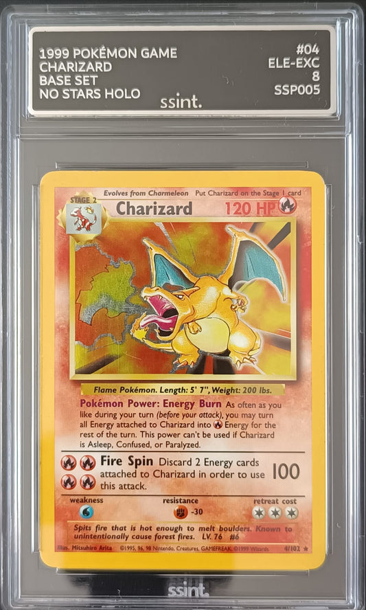 CHARIZARD BASE SET - NO STARS (8)