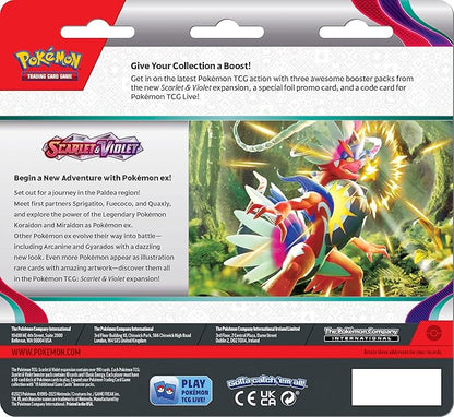 Pokémon TCG: Scarlet and Violet Triple Pack (3 Boosters and Promo Card)