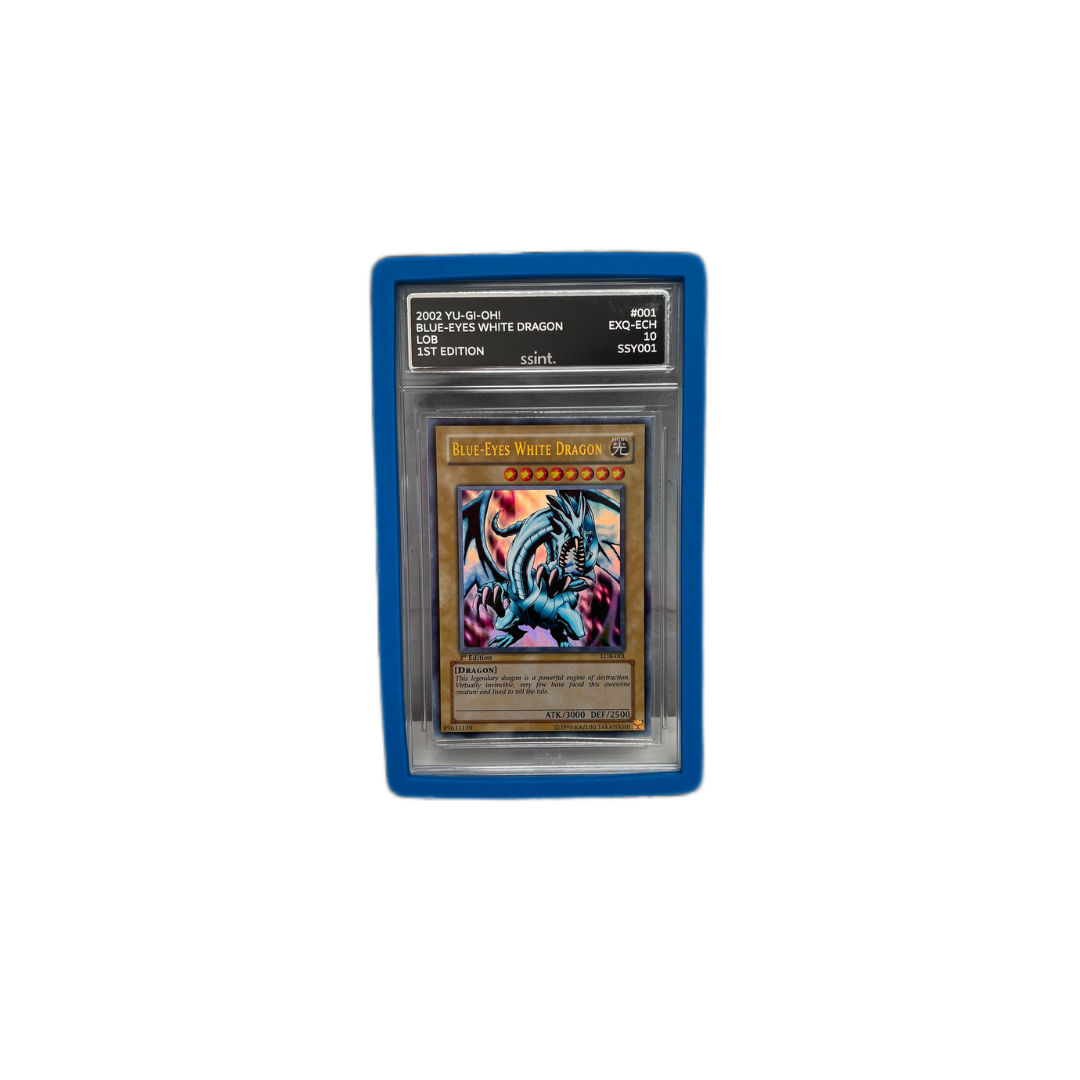 SSINT blue slab bumper for graded cards, UK trading card protection accessory.