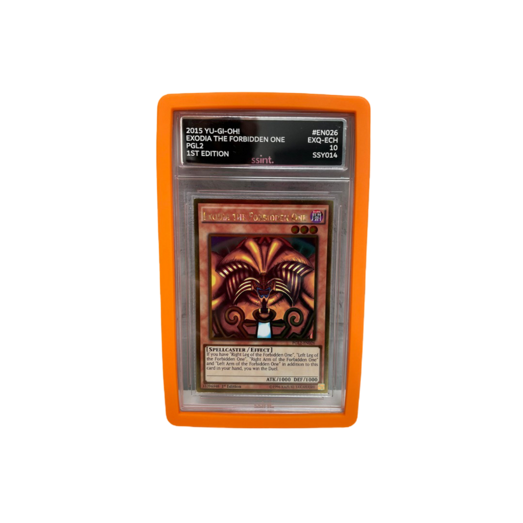 SSINT orange slab bumper for graded cards, UK trading card protection accessory.