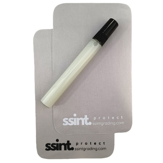 SSINT Slab Shine – cleaning solution for graded card slabs, removes dust, fingerprints, and smudges for a crystal-clear finish.