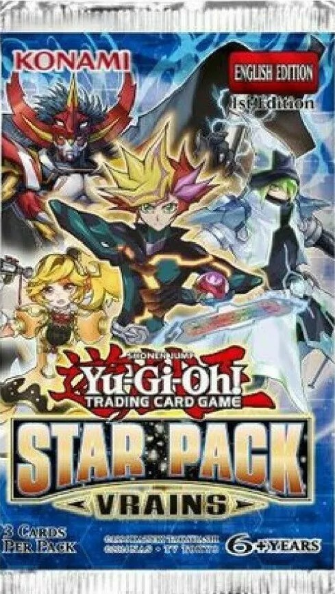 Yu-Gi-Oh! Star Pack: VRAINS Booster Pack, UK trading card sealed product.

