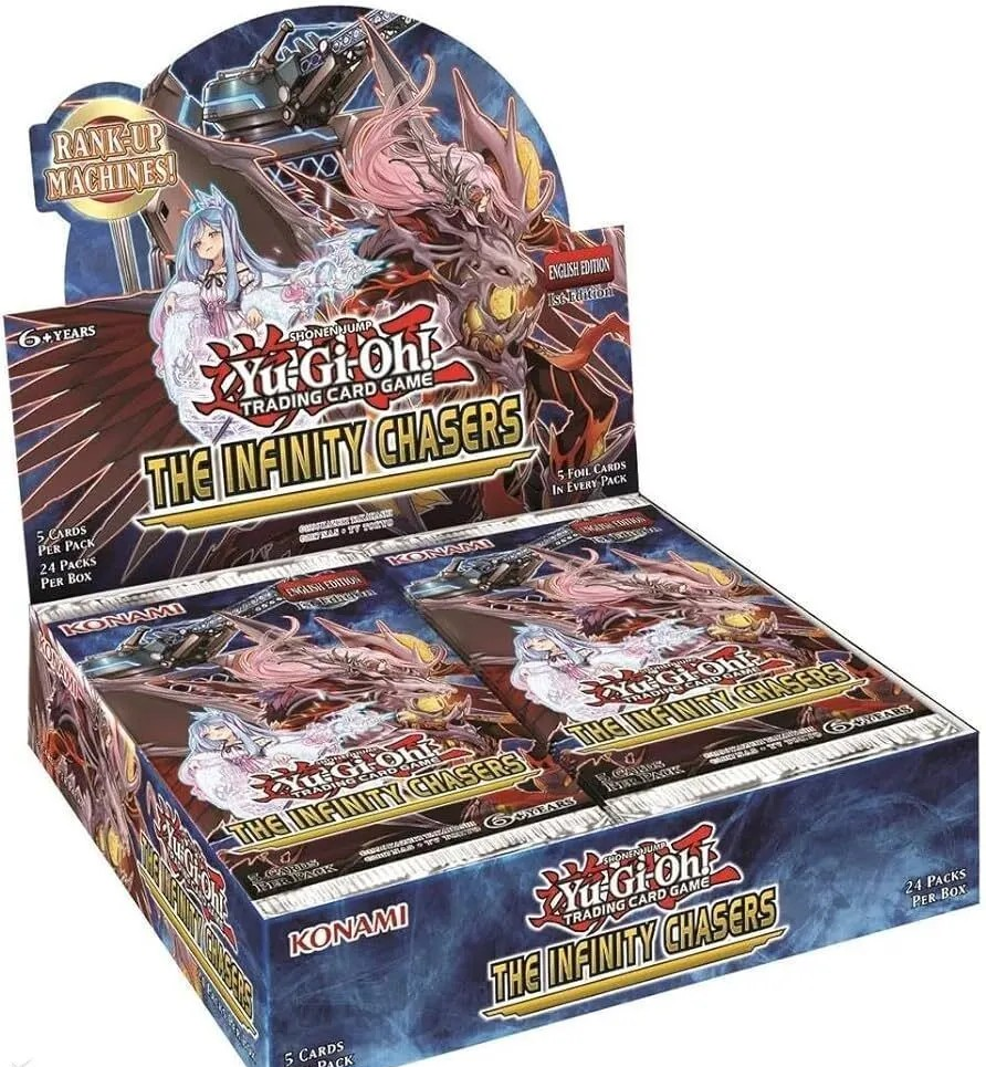 Yu-Gi-Oh! The Infinity Chasers Booster Box, UK trading card sealed product.

