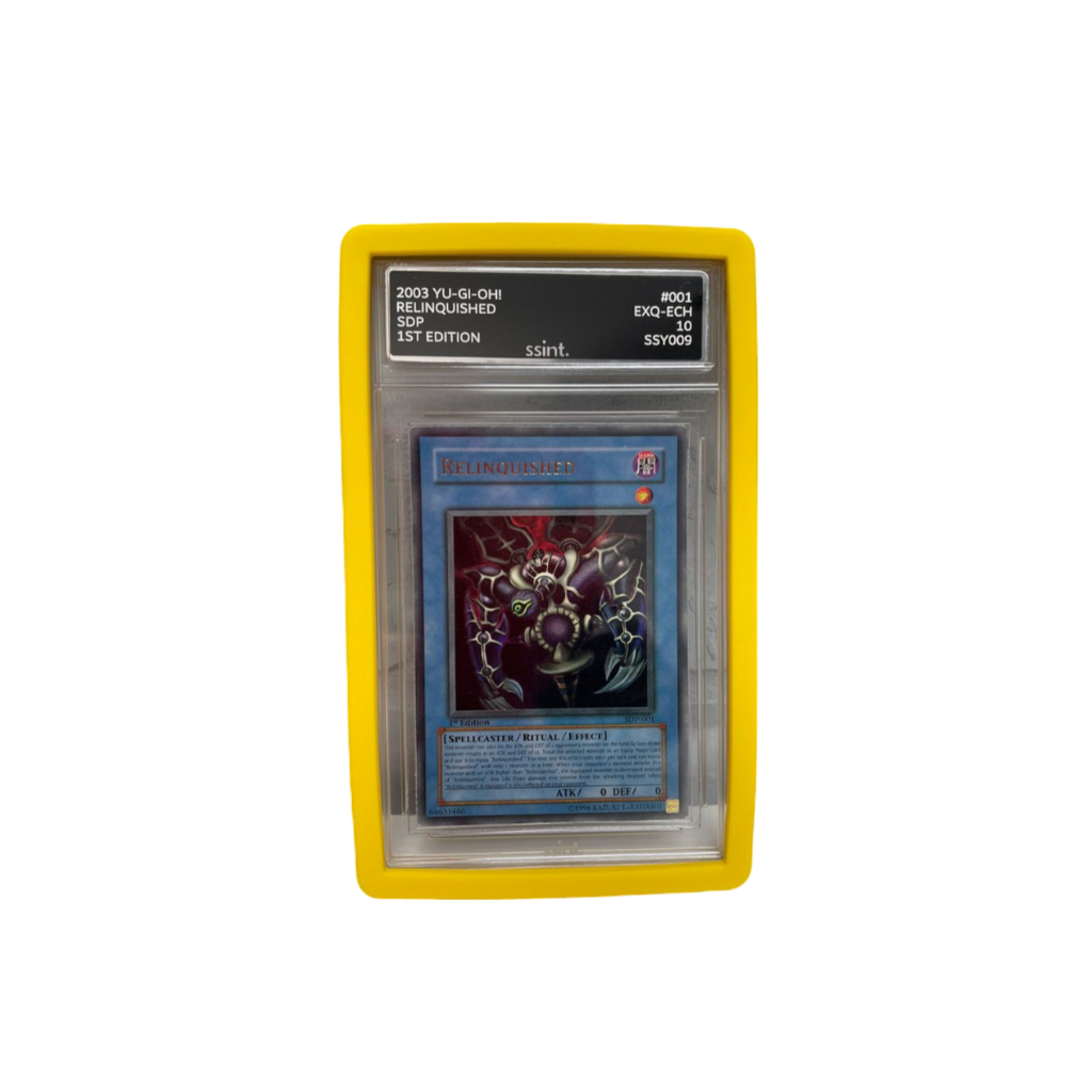 SSINT yellow slab bumper for graded cards, UK trading card protection accessory.
